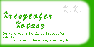 krisztofer kotasz business card